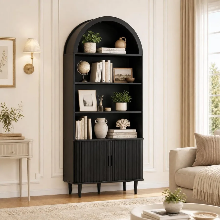 Bookshelf - Estantería alta con diseño arqueado para
