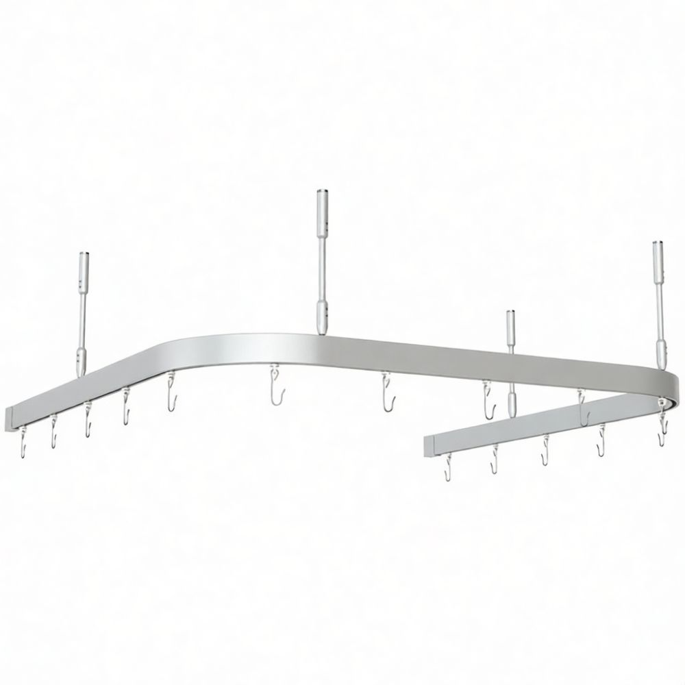 Partition Screen Divider - Riel de barra de cortina doblado