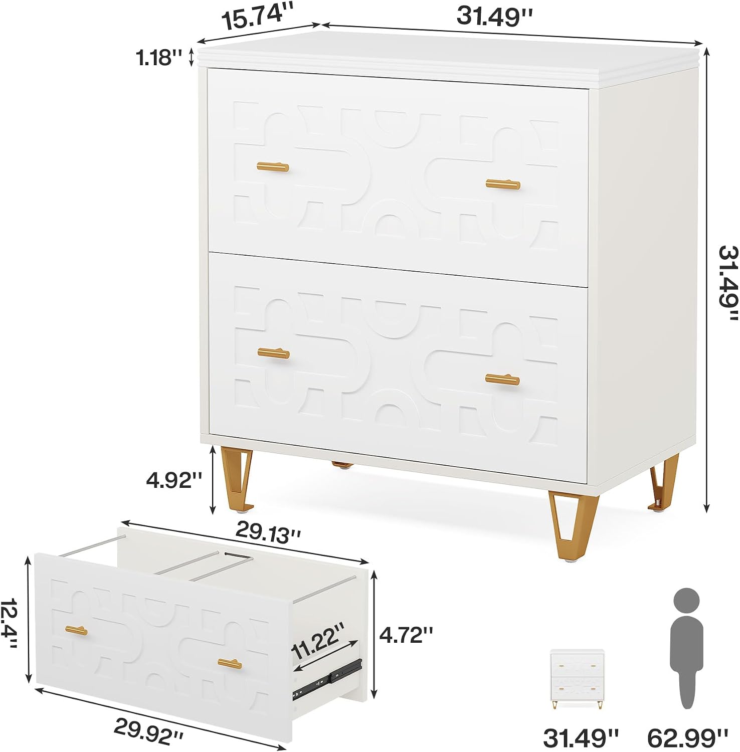 Archivador lateral de 2 cajone - Printer Stand reseña y precio